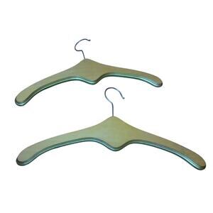 Vintage Hollywood Regency Style Heavy Duty Wood Hangers Set of 2